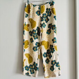 Vintage Tommy Bahama 100% silk floral ankle pants size 6
